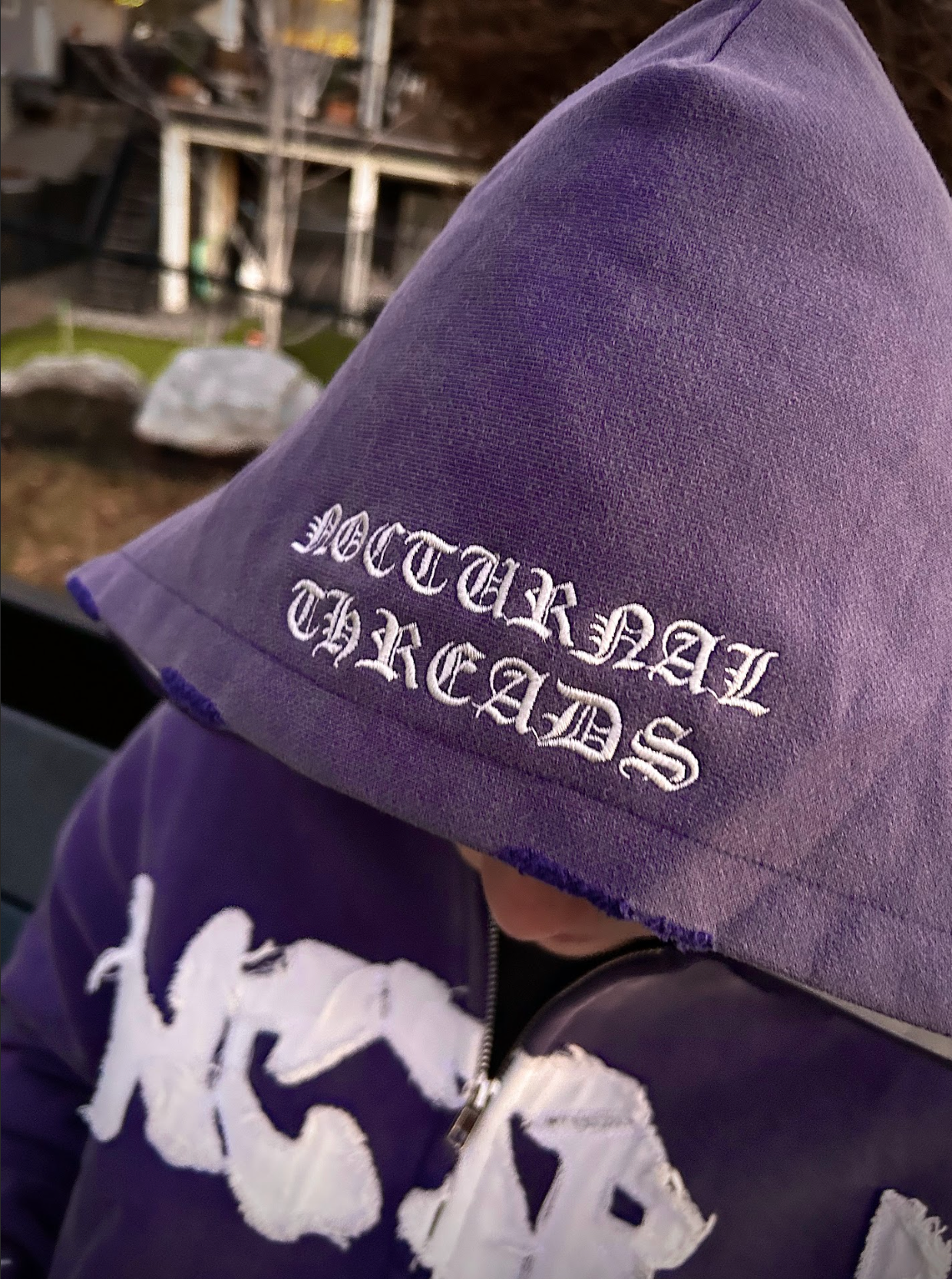 Blue - "NCTRL" Cropped Zip-Up