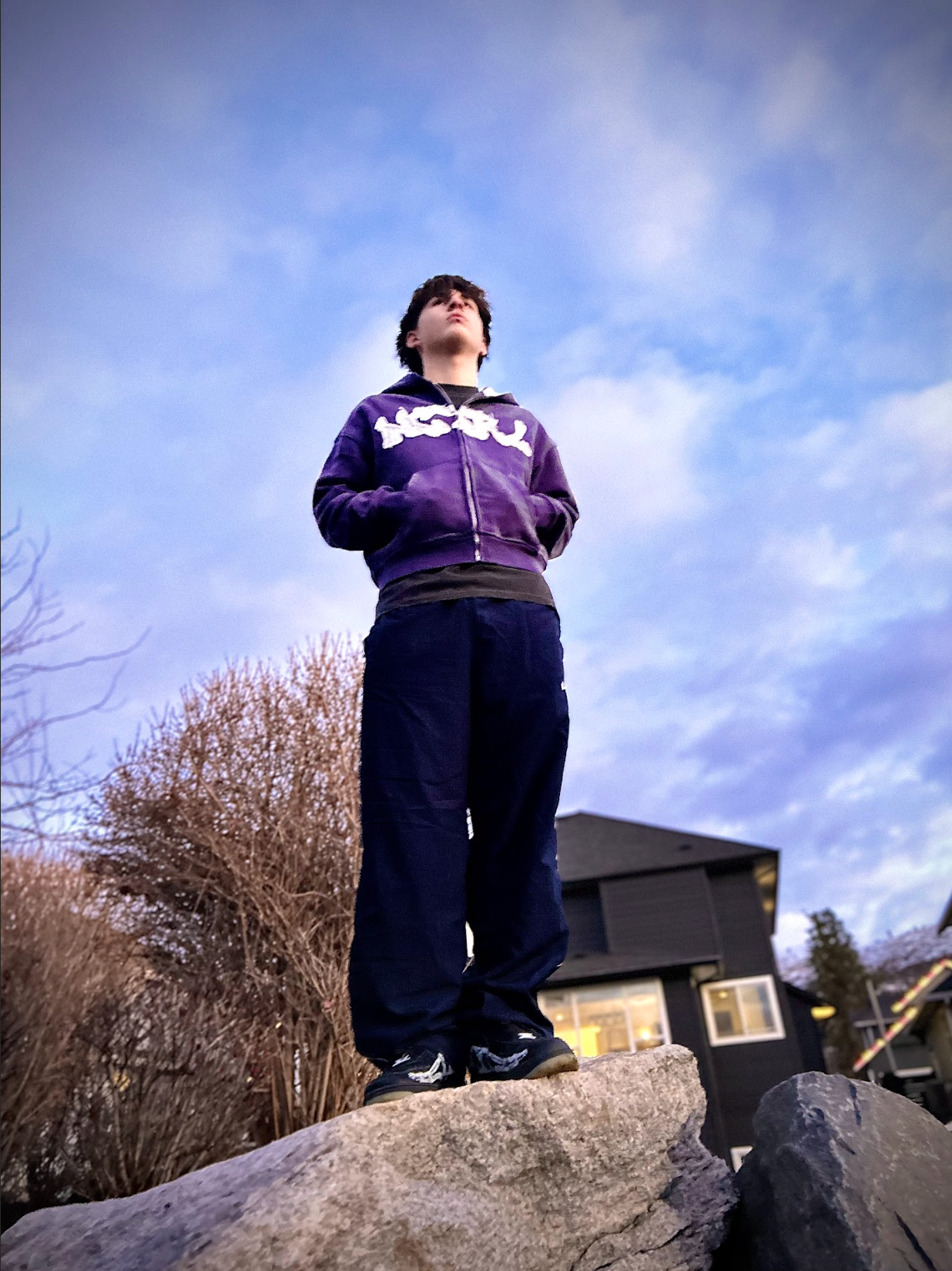 Blue - "NCTRL" Cropped Zip-Up