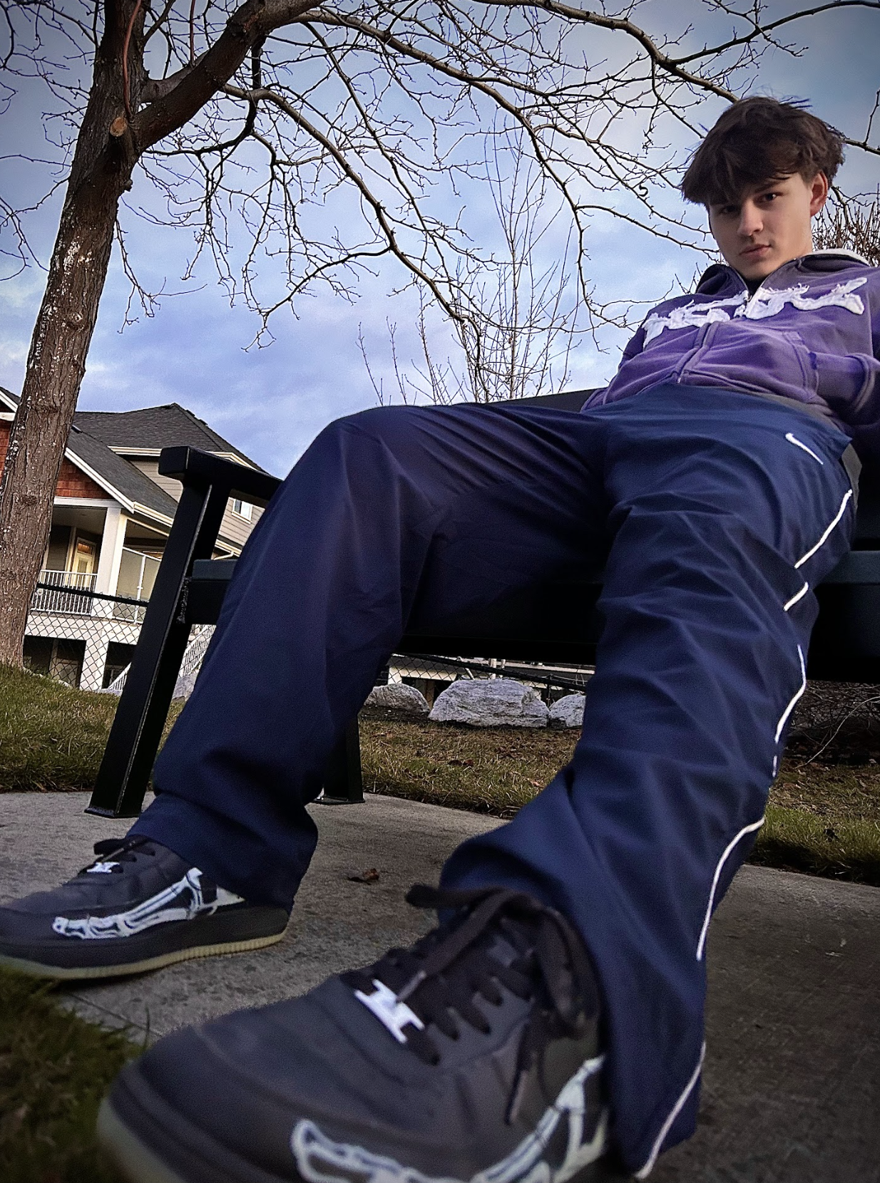 Blue - "NCTRL" Cropped Zip-Up